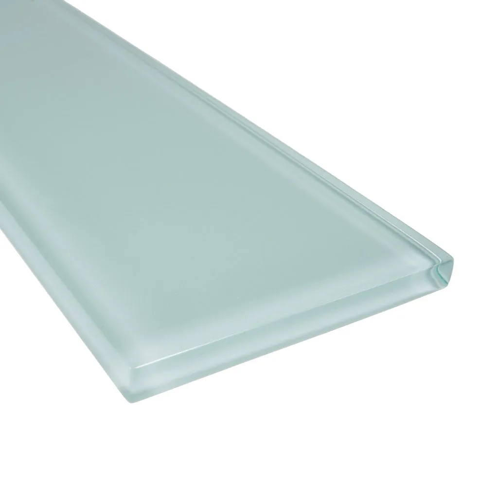 20 pack Blizzard Blue 3-in. x 12-in. Polished Glass Subway Floor and Wall Tile (5 Sq ft/case)