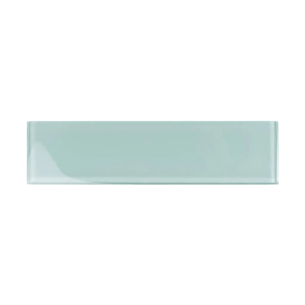 20 pack Blizzard Blue 3-in. x 12-in. Polished Glass Subway Floor and Wall Tile (5 Sq ft/case)
