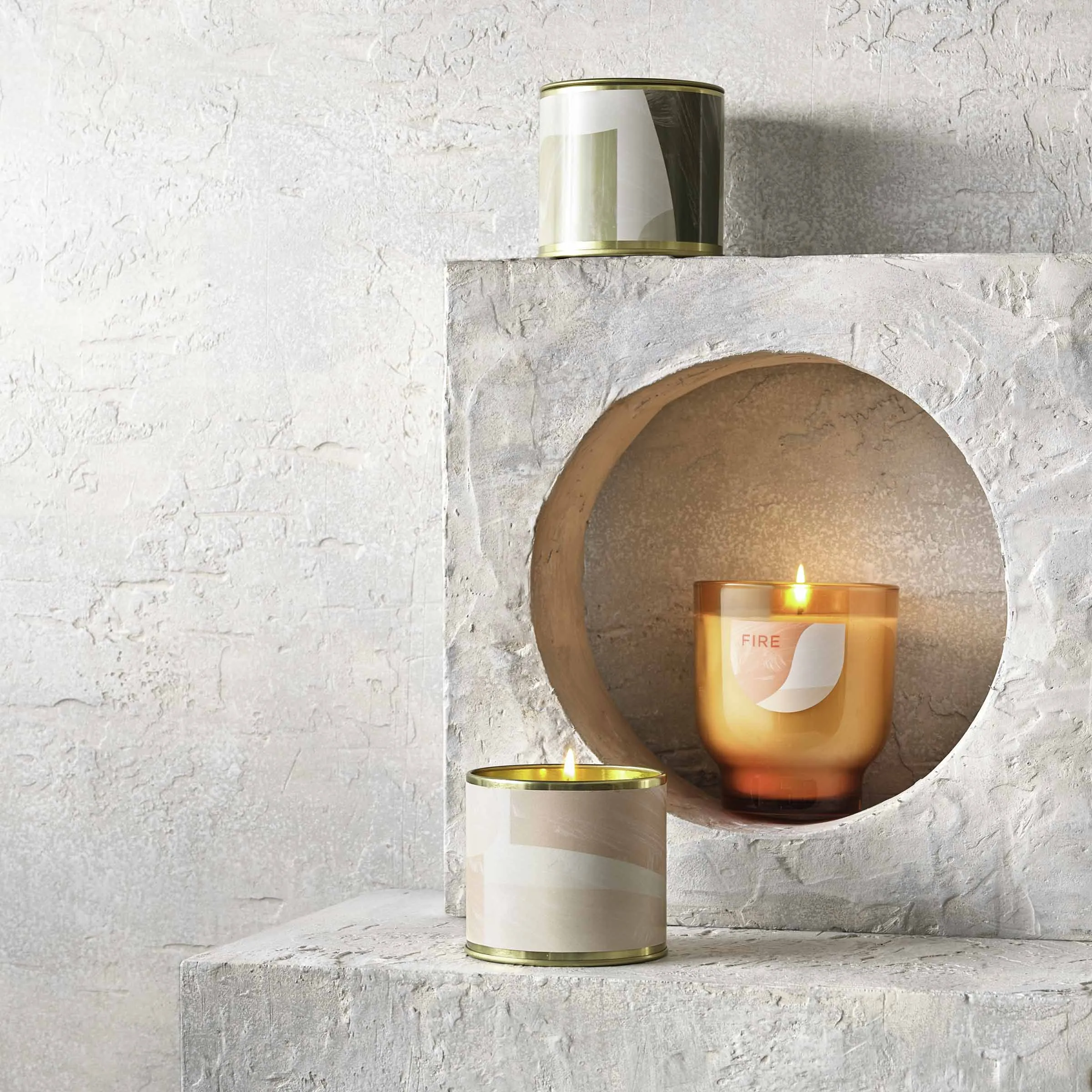 Air Element Tin Candle