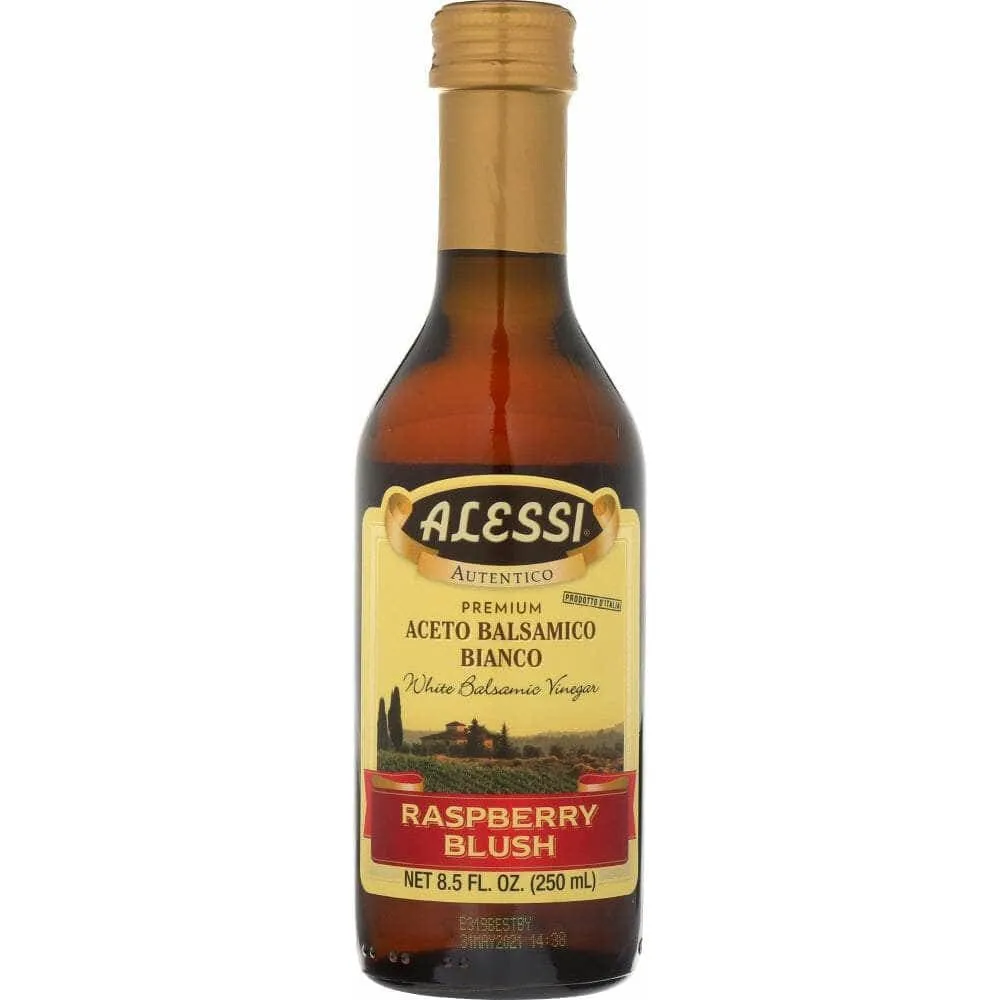Alessi White Balsamic Vinegar Raspberry Blush, 8.5 oz (Case of 4)