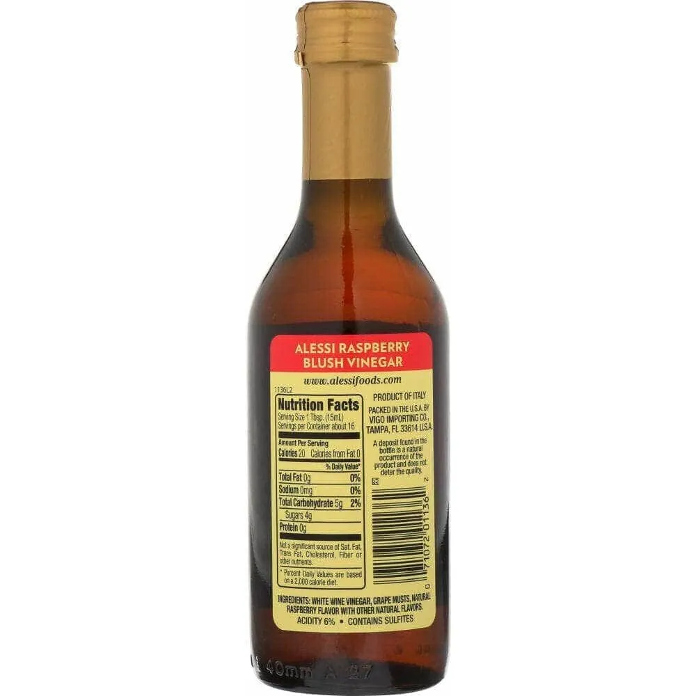 Alessi White Balsamic Vinegar Raspberry Blush, 8.5 oz (Case of 4)