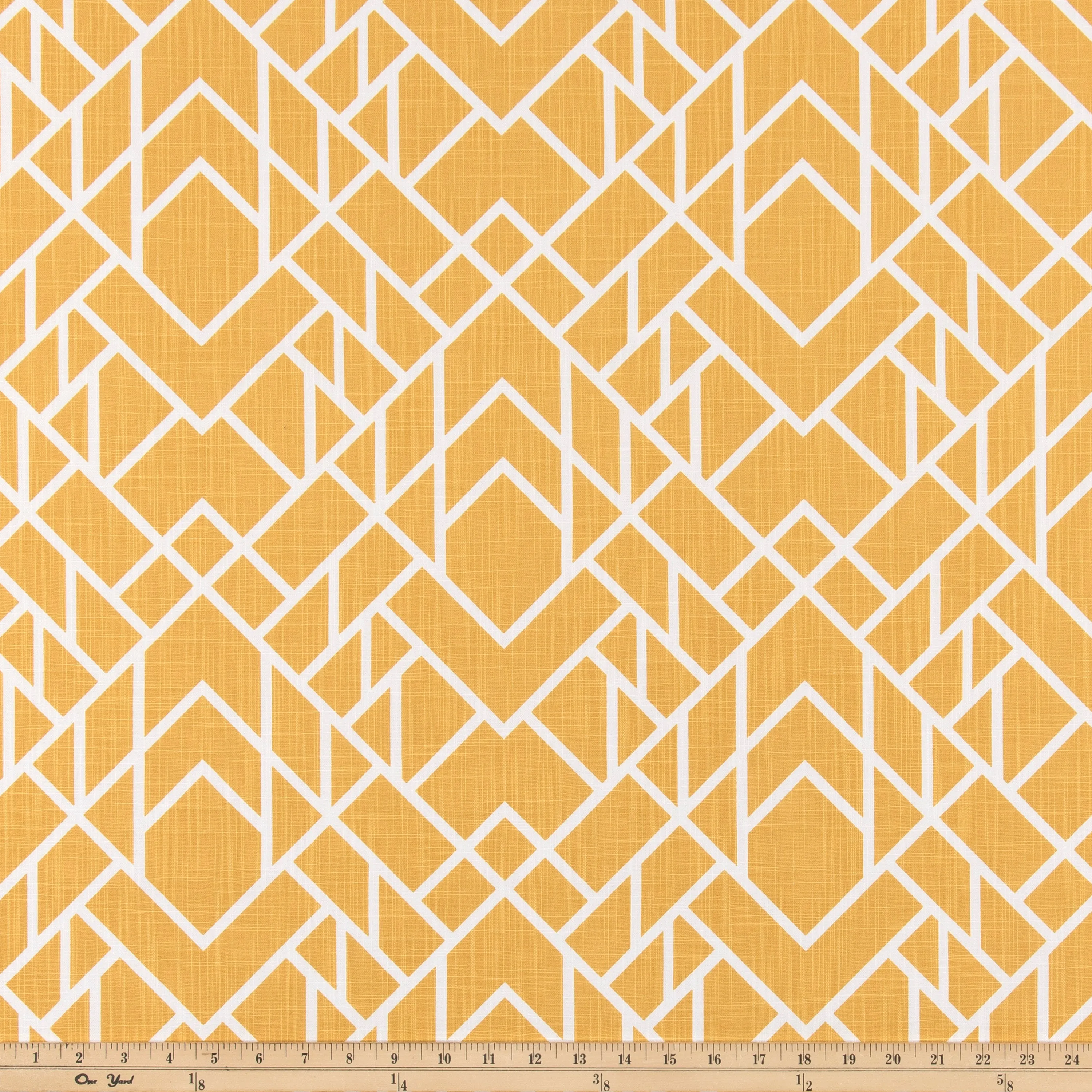 Alpine Brazilian Yellow Slub Canvas Fabric By Premier Prints