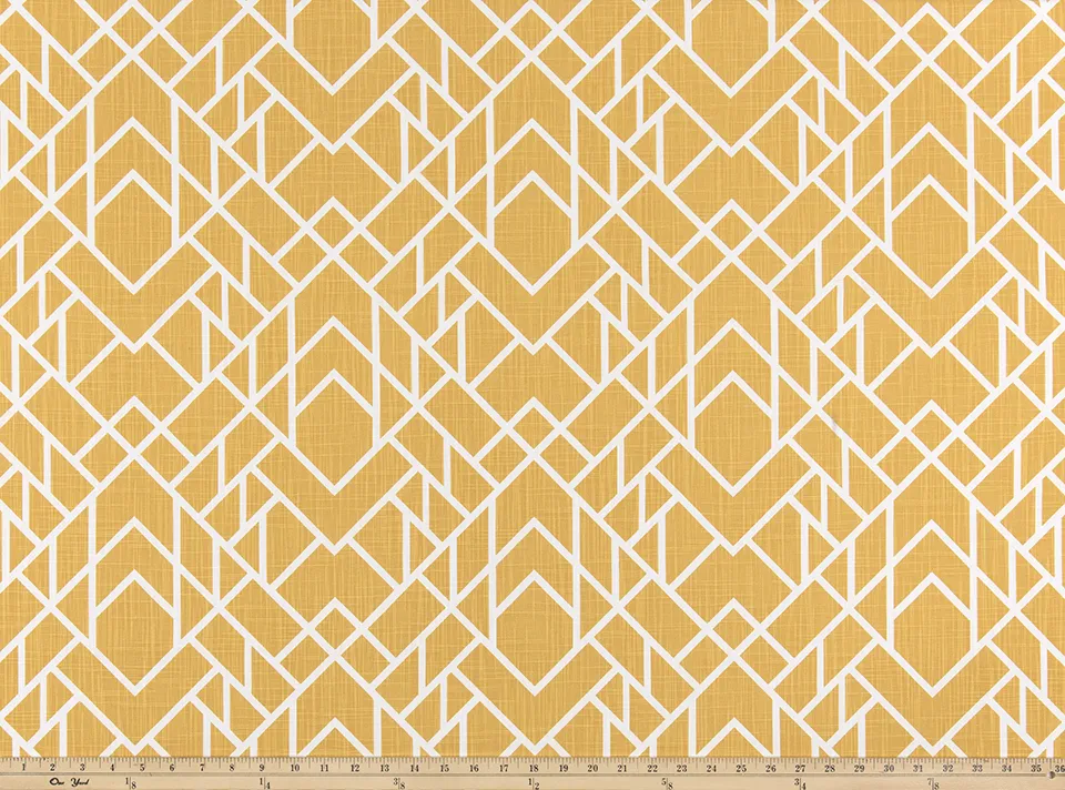 Alpine Brazilian Yellow Slub Canvas Fabric By Premier Prints