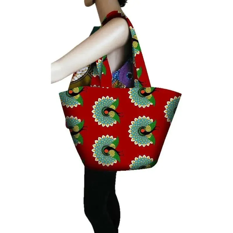 Authentic African Wax Fabric for Sewing: Vibrant Prints for Handcrafted Women's Fashion Bags with Full Lining