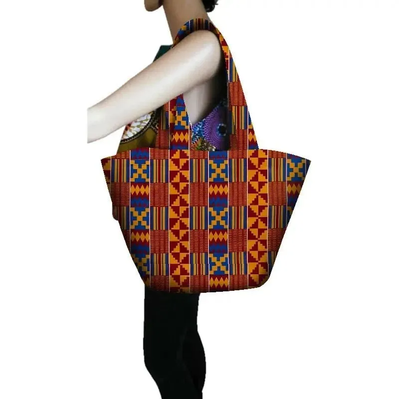 Authentic African Wax Fabric for Sewing: Vibrant Prints for Handcrafted Women's Fashion Bags with Full Lining