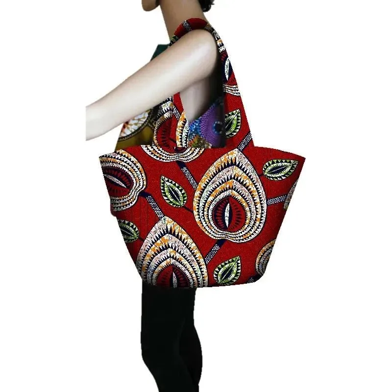 Authentic African Wax Fabric for Sewing: Vibrant Prints for Handcrafted Women's Fashion Bags with Full Lining
