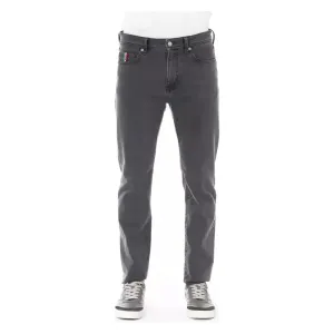 Baldinini Trend Gray Cotton Regular Men Jeans