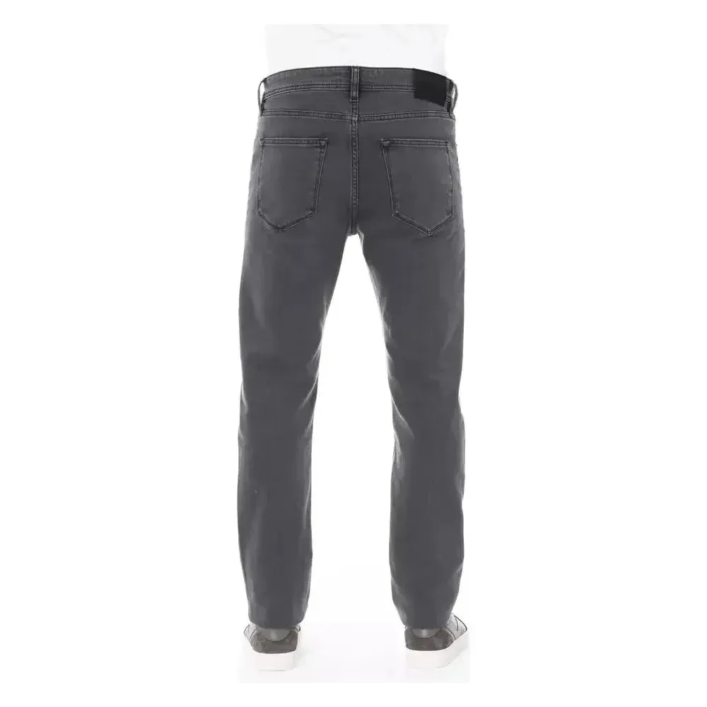 Baldinini Trend Gray Cotton Regular Men Jeans
