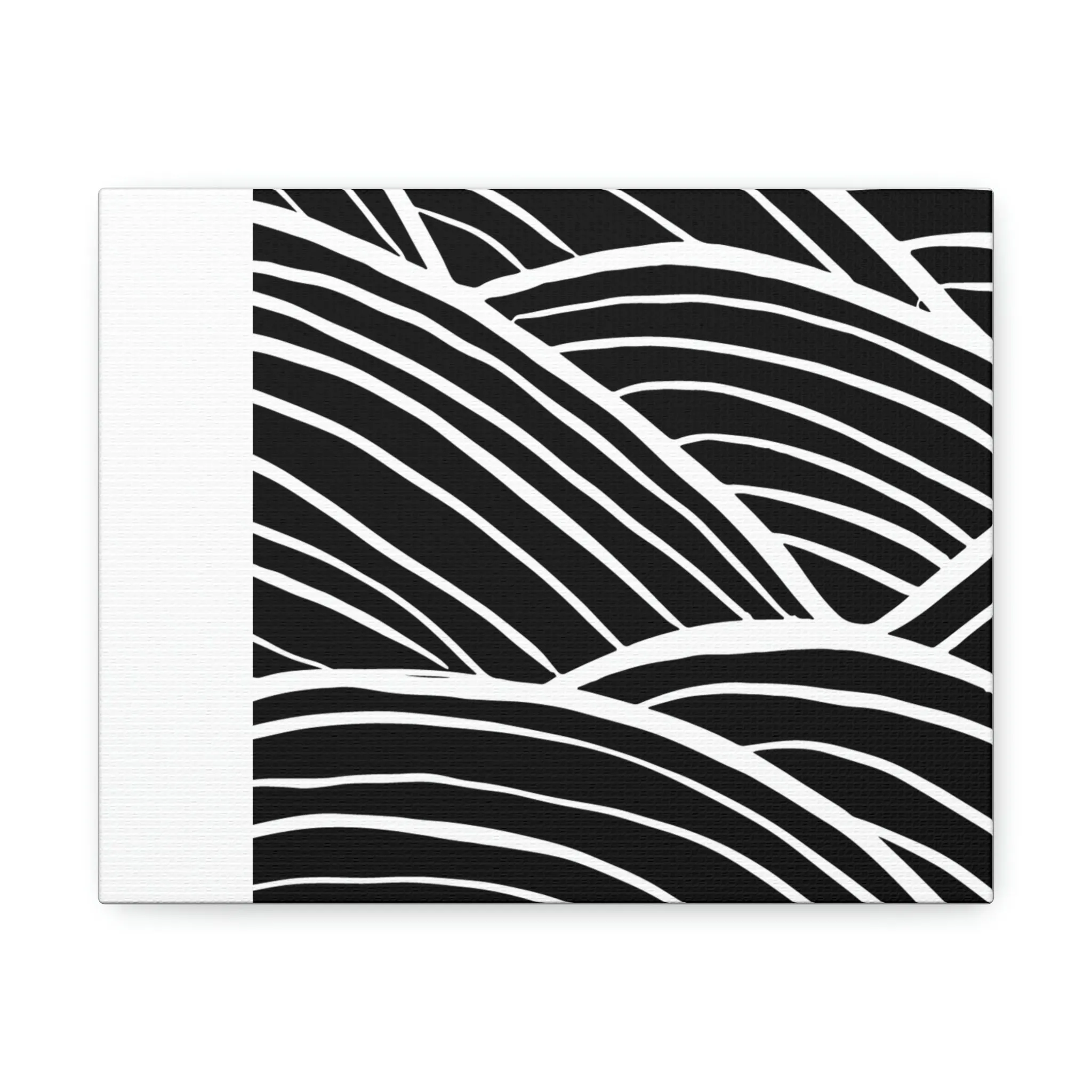 Black and White Pattern Background Stretched Canvas