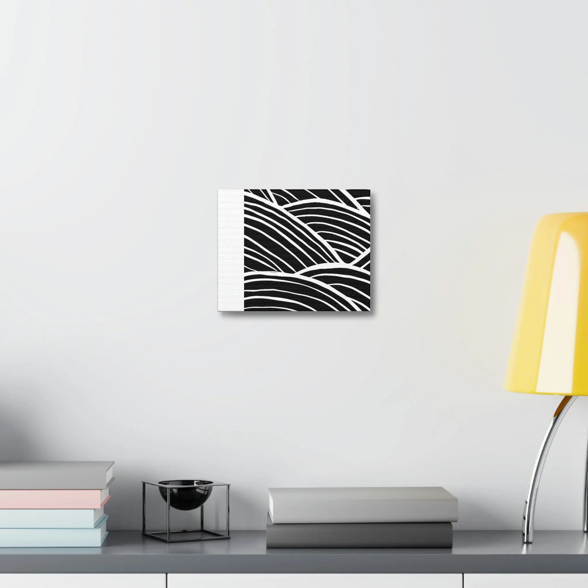 Black and White Pattern Background Stretched Canvas