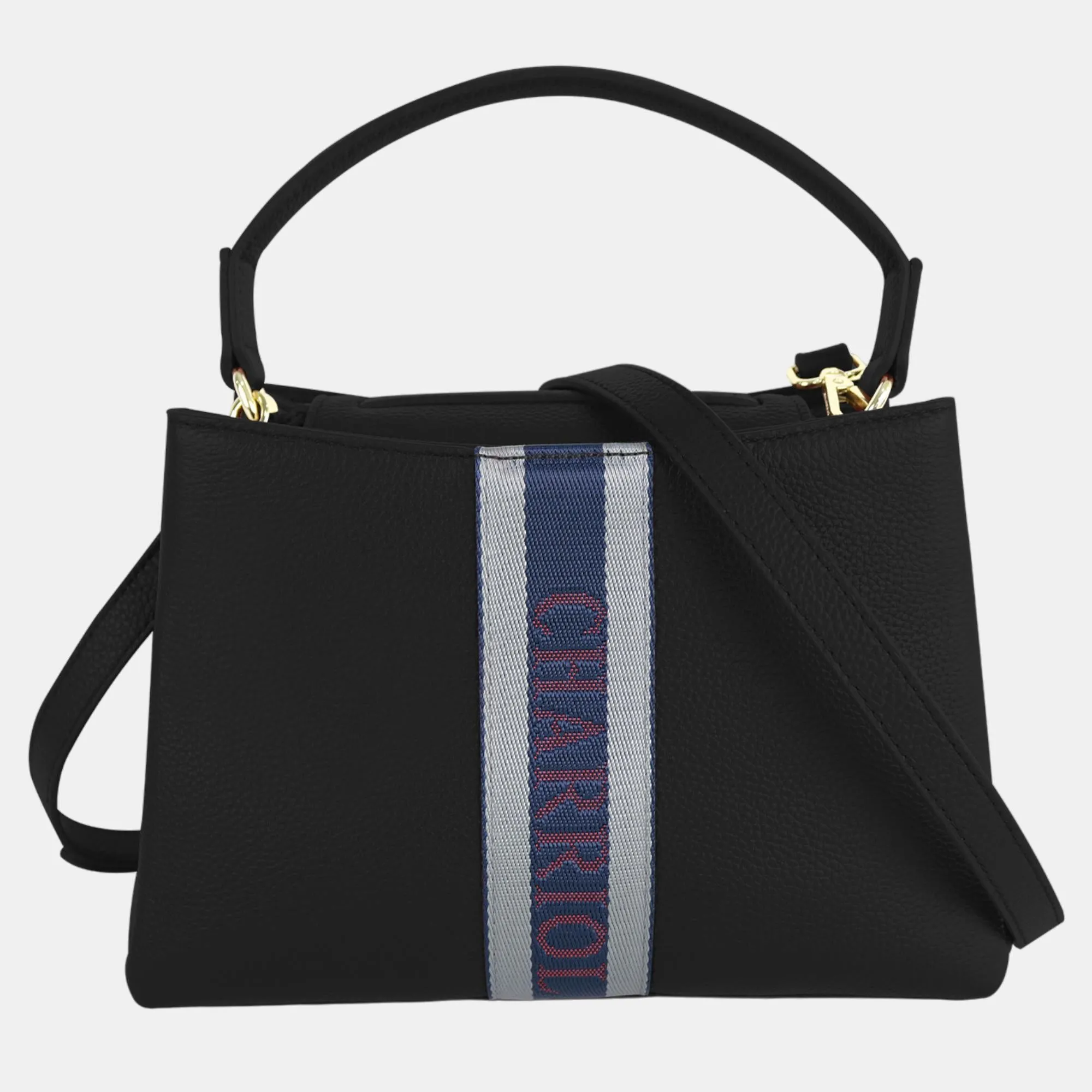 Black Leather Deauville Crossbody
