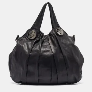 Black Leather Large Hysteria Hobo