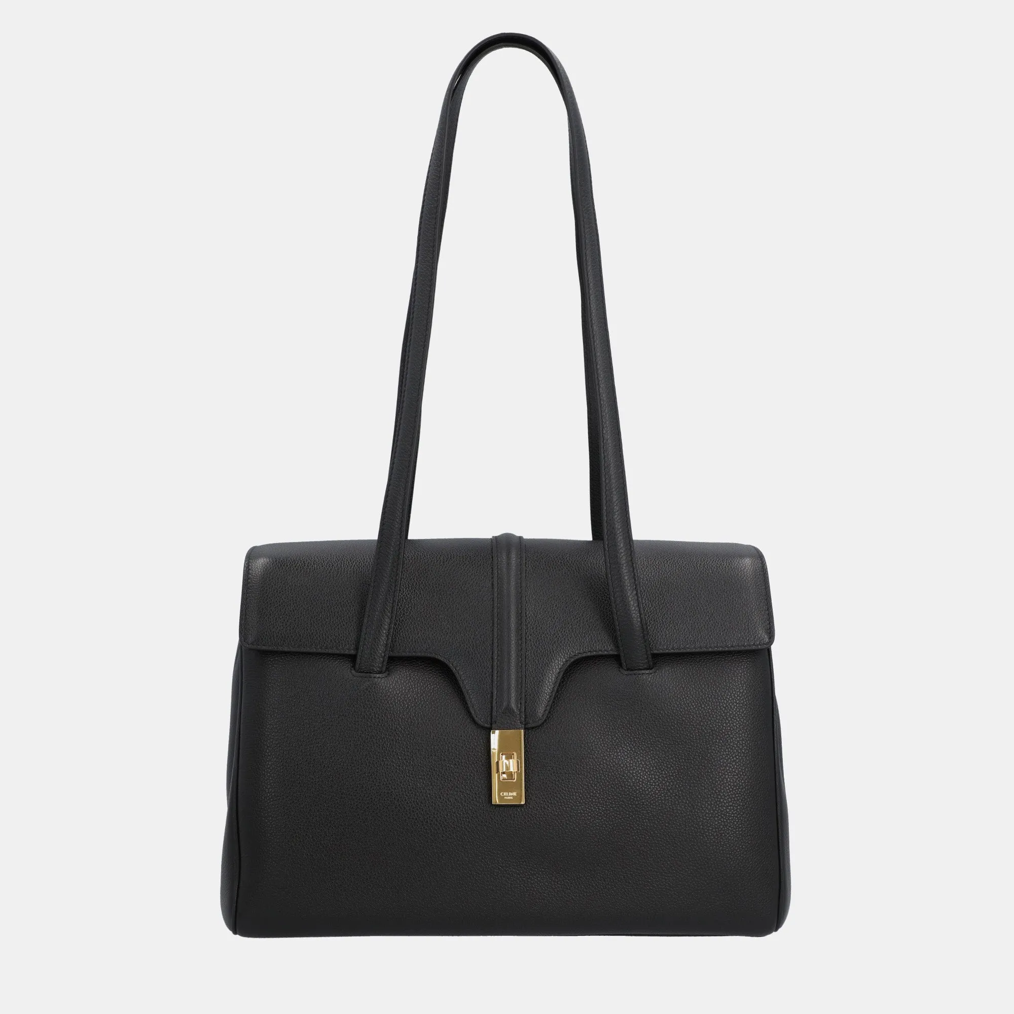 Black Leather Teen Soft 16 Shoulder Bag