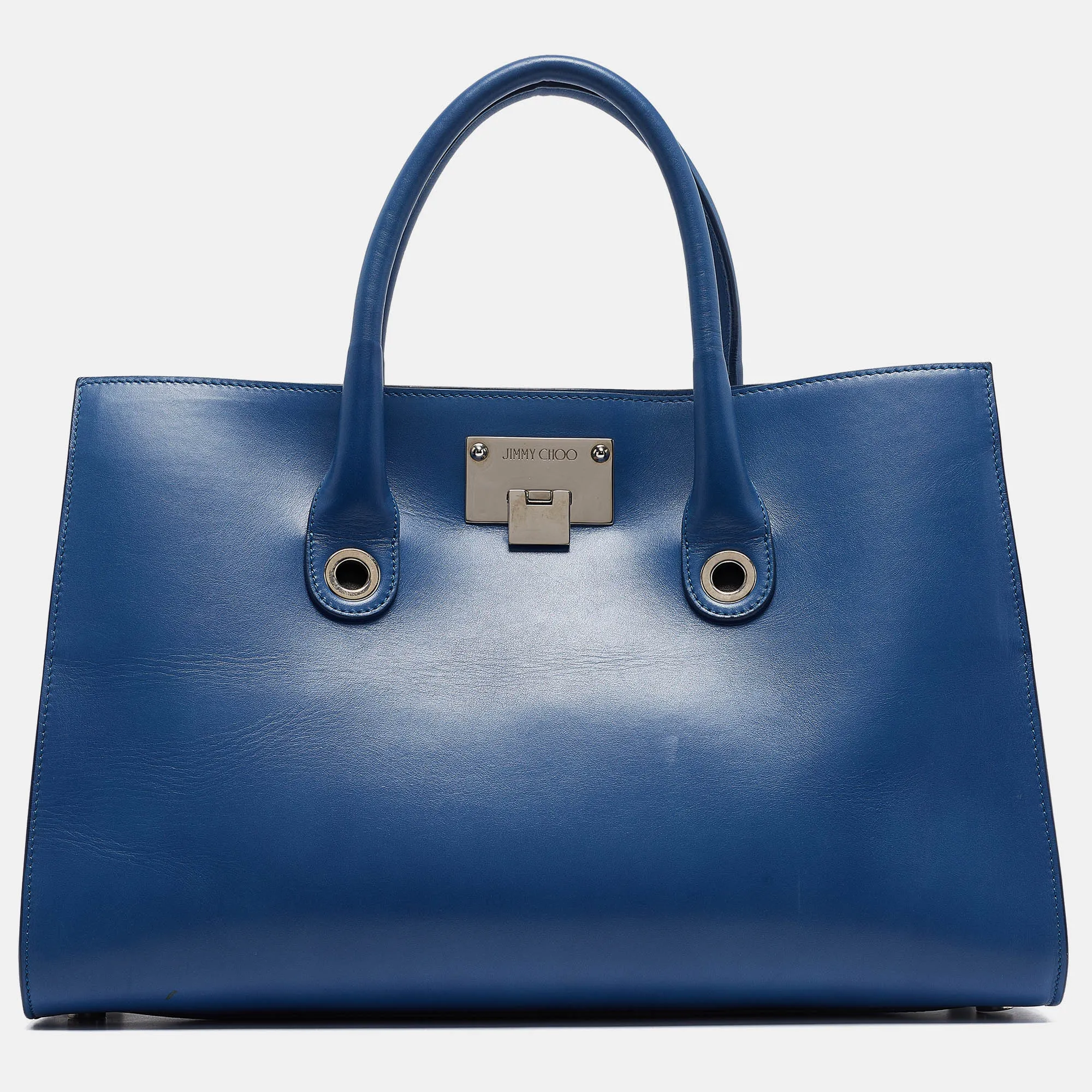 Bllue Leather Riley Tote