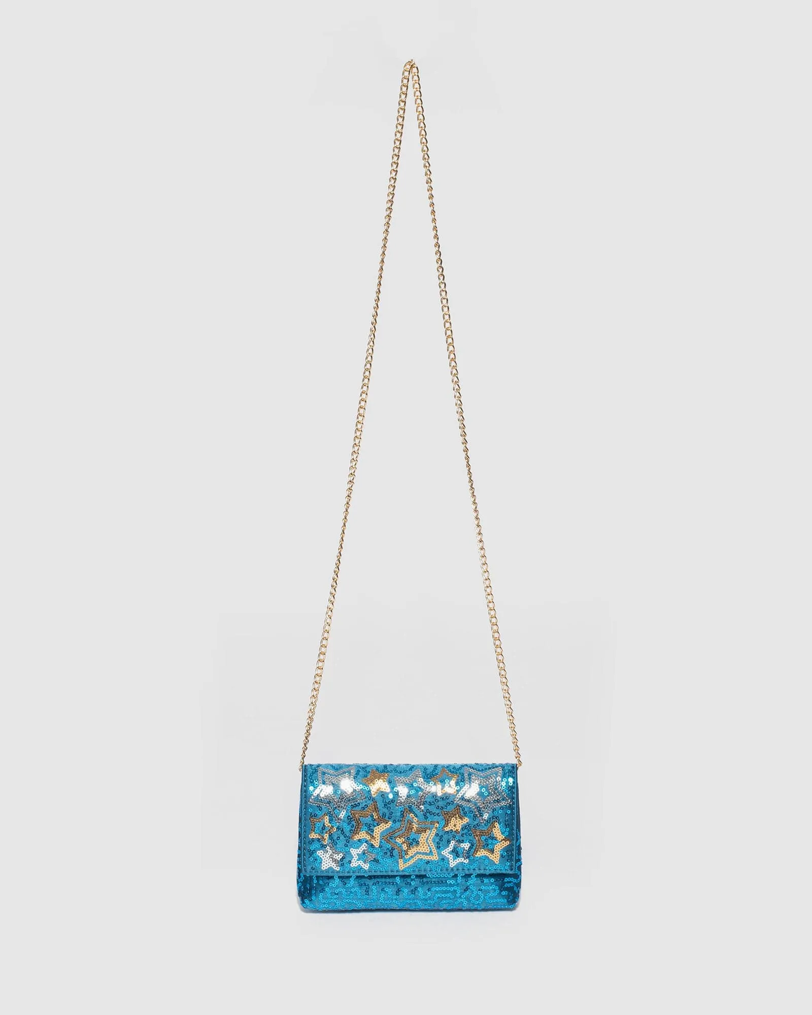 Blue Brielle Star Clutch Bag