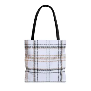 Blue Plaid Tote Bag