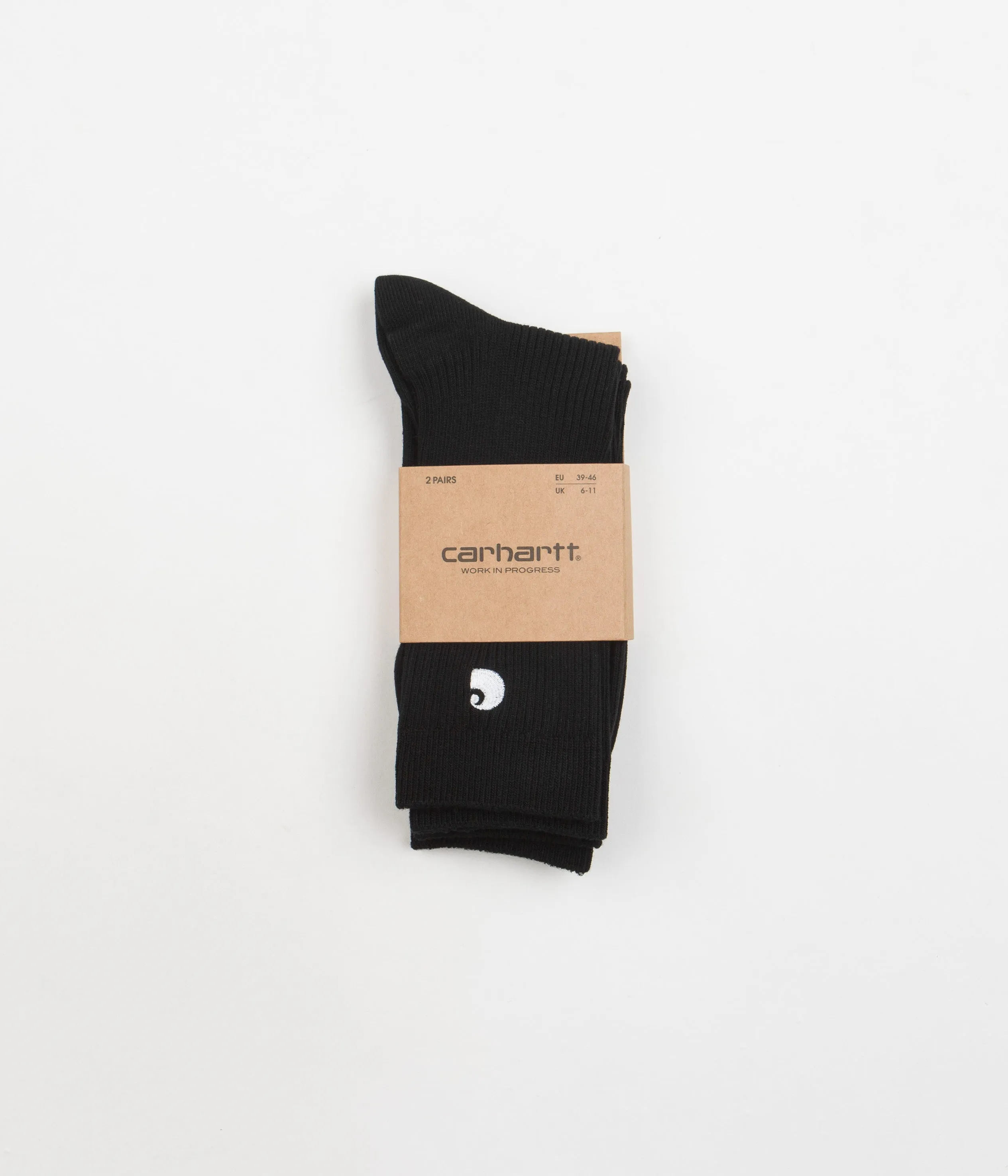 Carhartt Madison Socks (2 Pack) - Black / White
