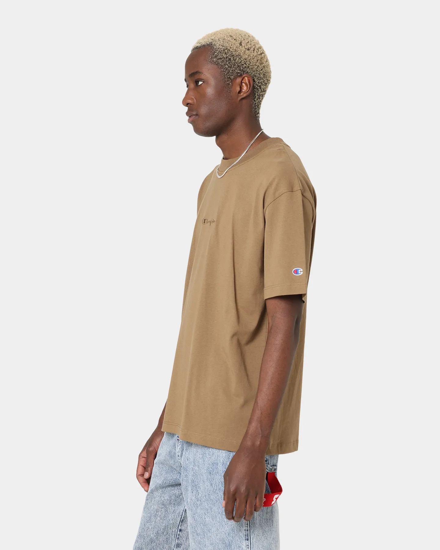 Champion Heritage New Script T-Shirt Midway Brown
