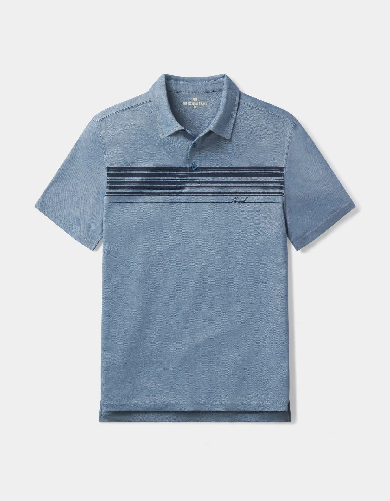 Chip Pique Polo in Mineral Red Script