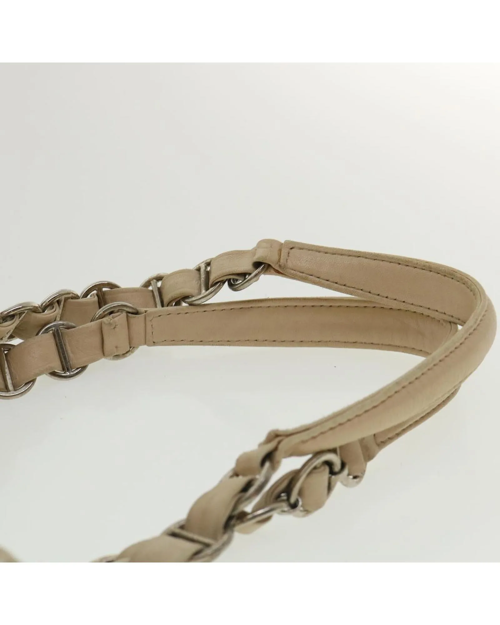 Christian Dior Diorissimo Tote Bag Beige Canvas Leather