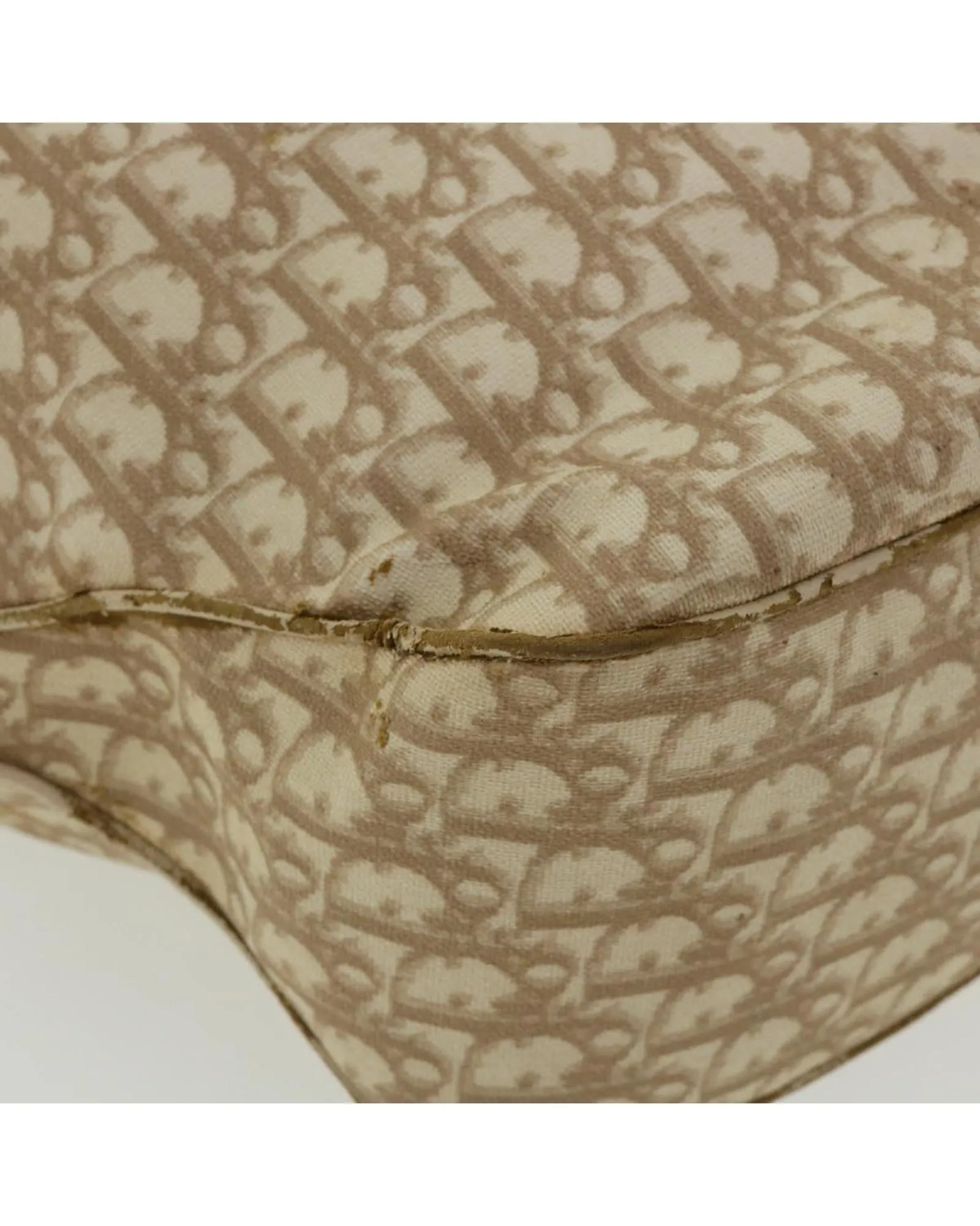 Christian Dior Diorissimo Tote Bag Beige Canvas Leather