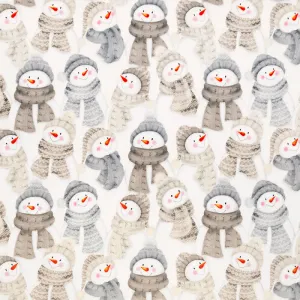 Cuddle® Prints - Snow Day Simply Taupe Digitally Printed Minky Yardage