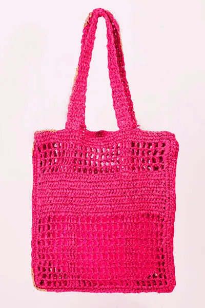 Cutout Letter Graphic Handbag