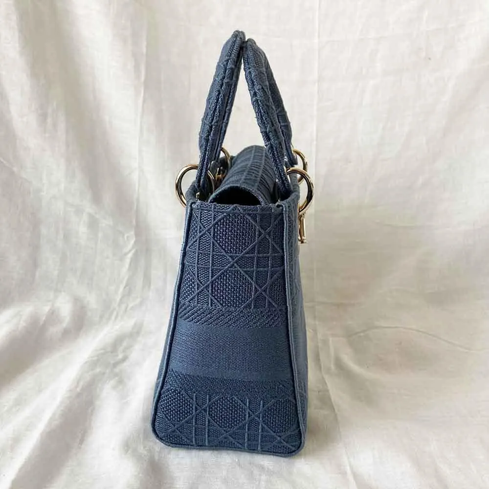 Dior D-Lite Embroidered Cannage Medium Bag