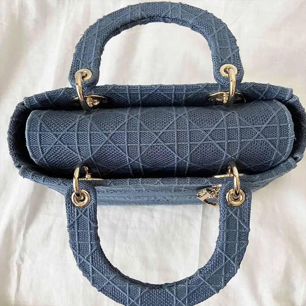 Dior D-Lite Embroidered Cannage Medium Bag