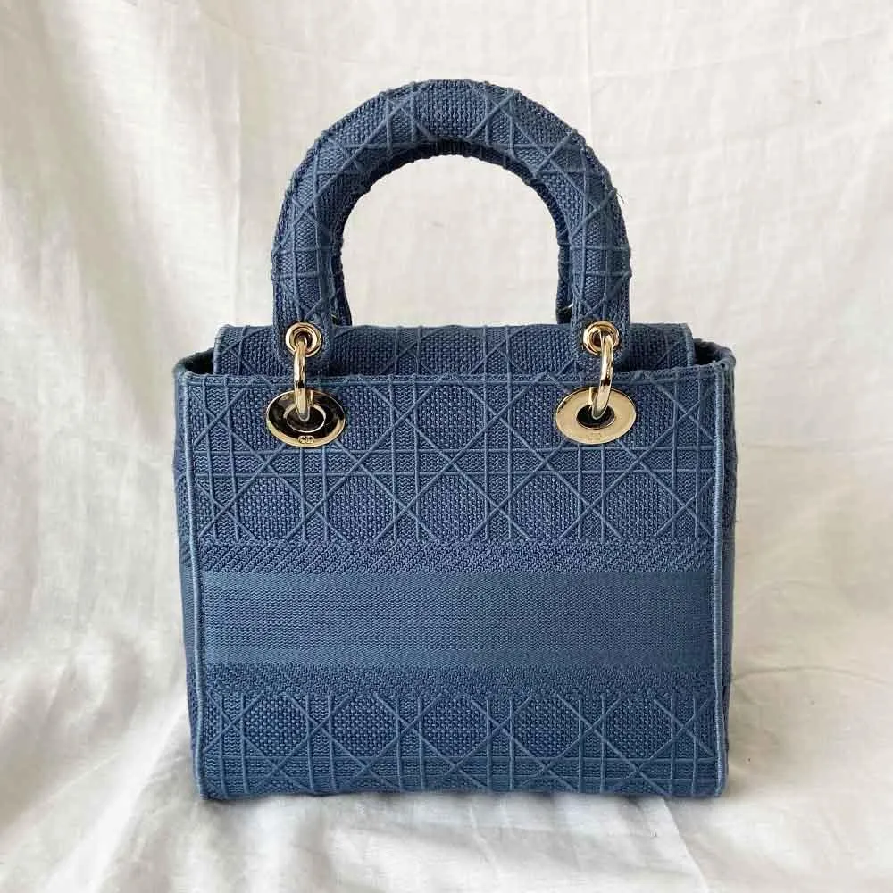 Dior D-Lite Embroidered Cannage Medium Bag