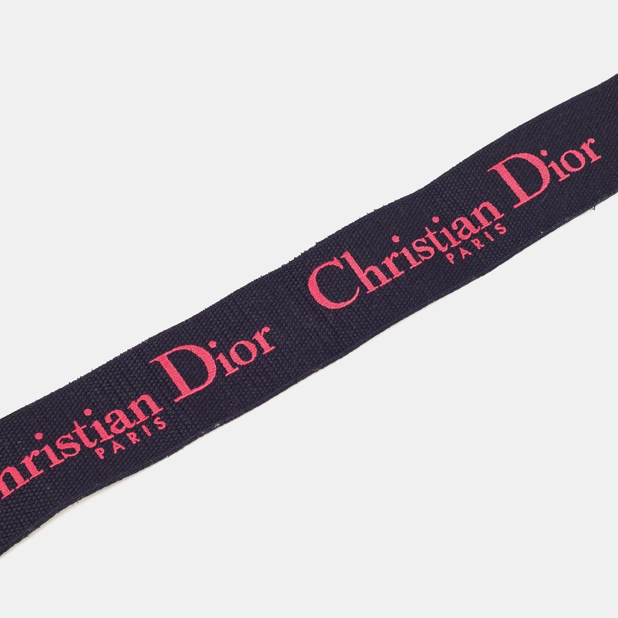 DIOR Navy Blue/Pink Canvas and Leather Shoulder Bag Strap