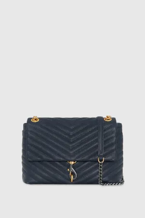 Edie Flap Shoulder Bag In Mysterious Blue