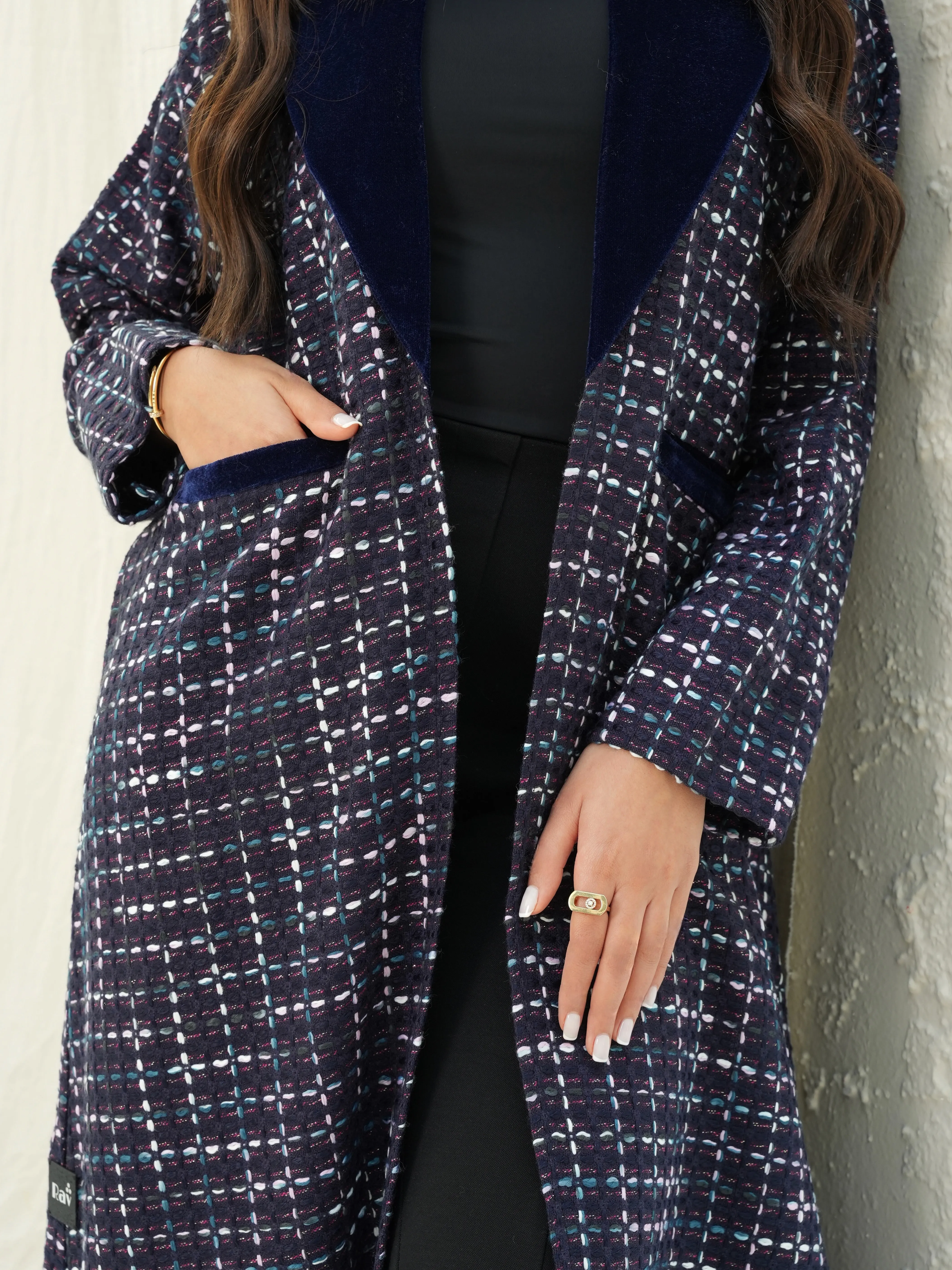 ELEGANT NAVY ABAYA #515