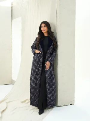 ELEGANT NAVY ABAYA #515