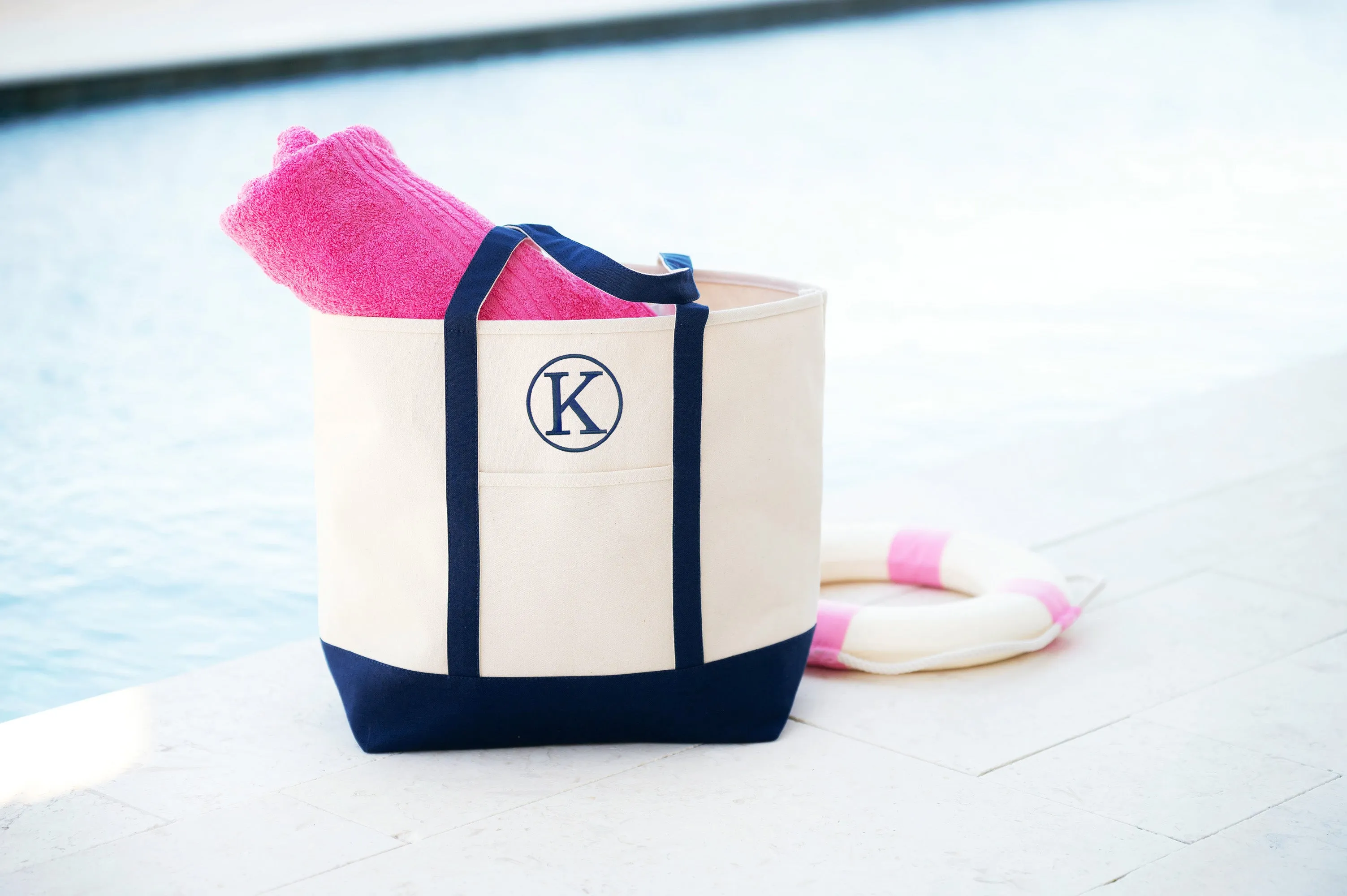 Everyday Canvas Tote Bag in Black, Mint, Hot Pink and Navy