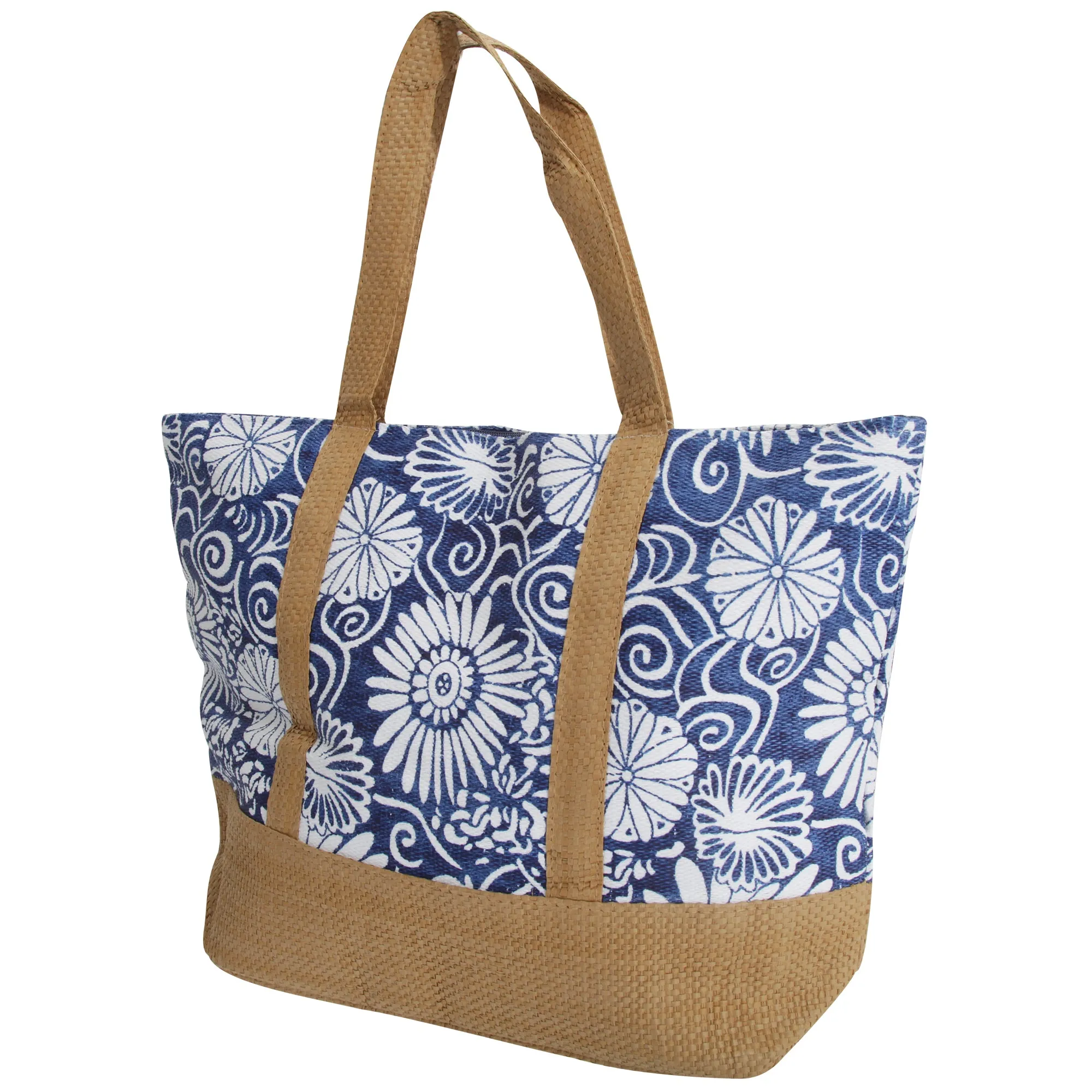 FLOSO Womens/Ladies Woven Floral Print Summer Handbag