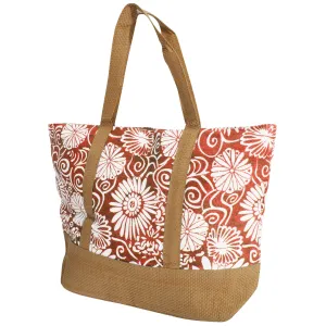 FLOSO Womens/Ladies Woven Floral Print Summer Handbag