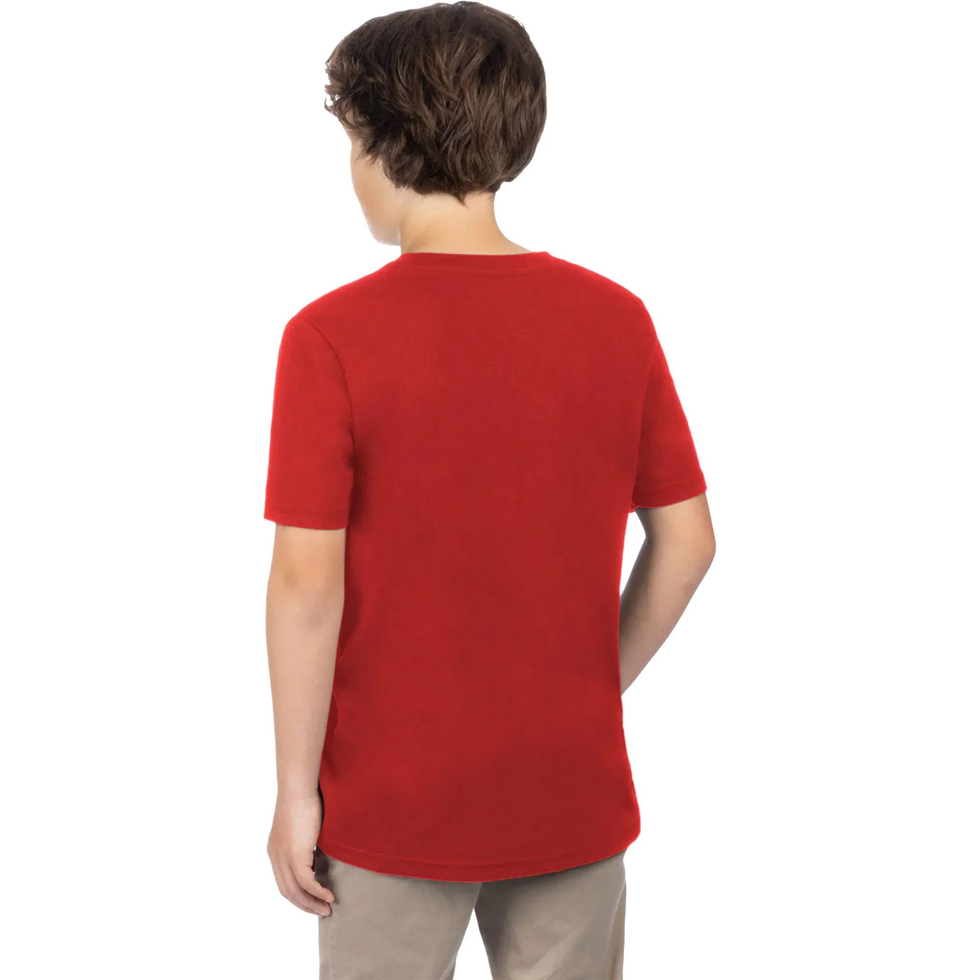 FXR  Boys Broadcast Premium T-Shirt Tee Short Sleeve Cotton Red Heather Black