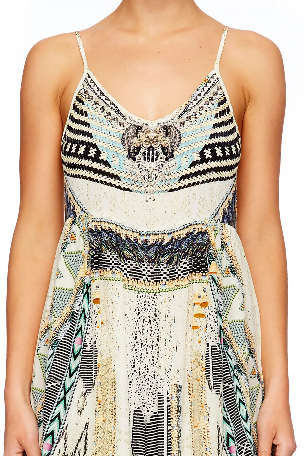 GATHERED WIDE LEG JUMPSUIT WEAVE ON