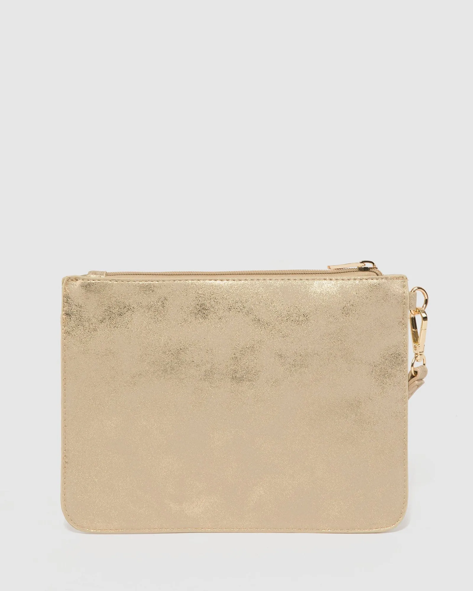 Gold Tia Wristlet Clutch Bag