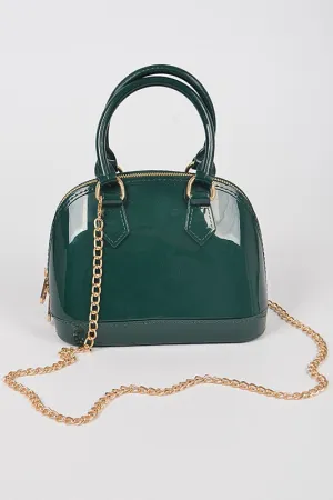 Green Jelly Handle Purse