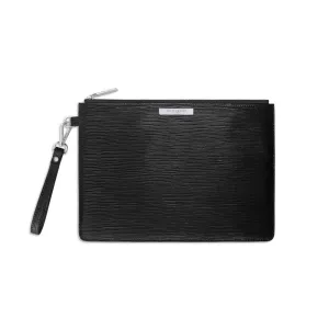 Katie Loxton Zara Metallic Black Large Clutch Bag KLB181 S