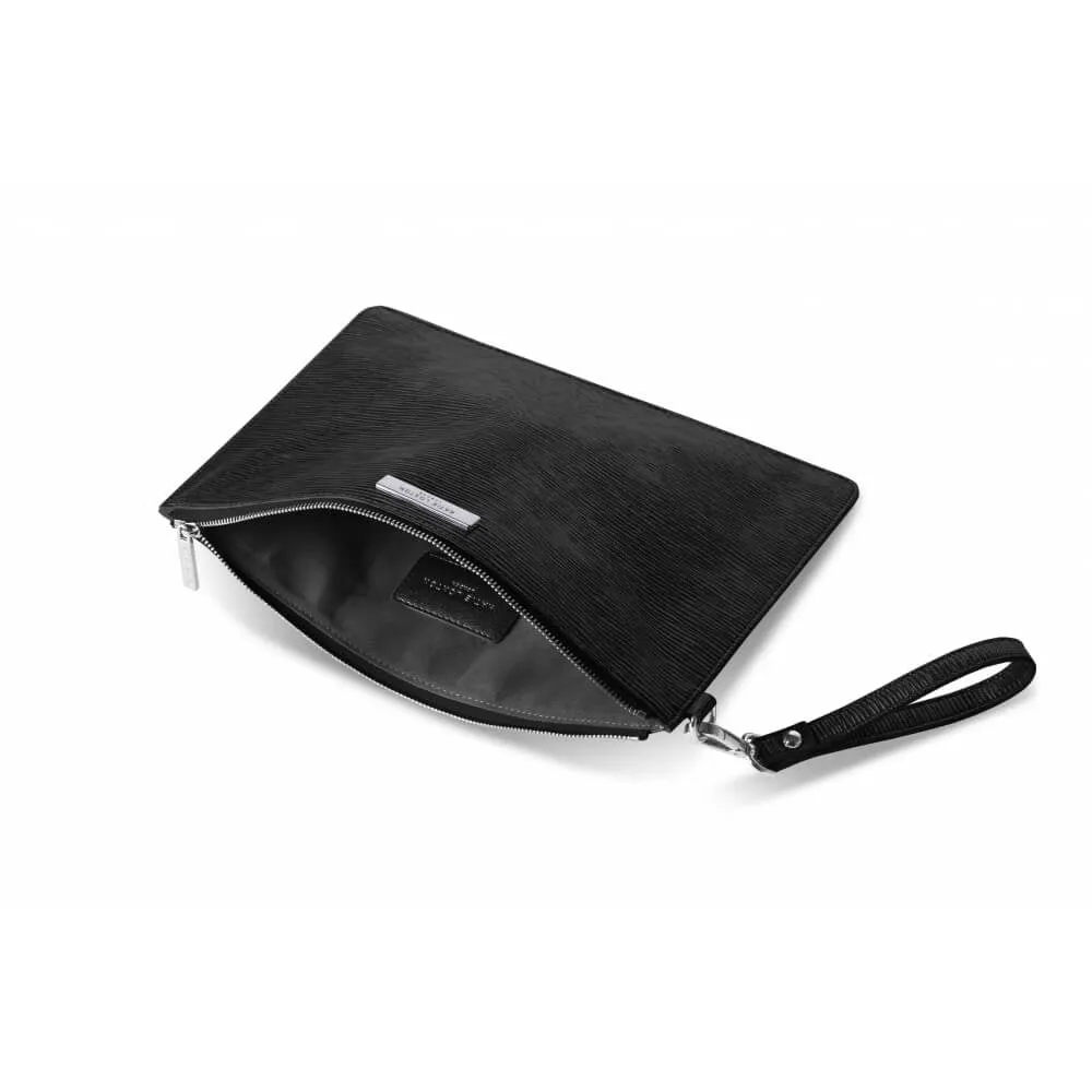 Katie Loxton Zara Metallic Black Large Clutch Bag KLB181 S