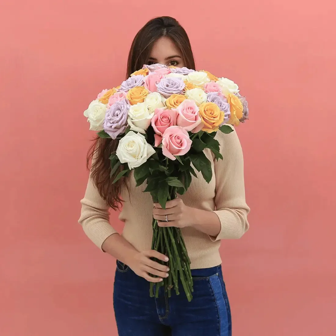 Long Stem White Explosion Roses  | Harvested Fresh 24 Inches