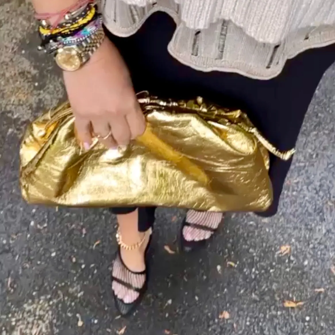 LUNA METALLIC GOLD BAG