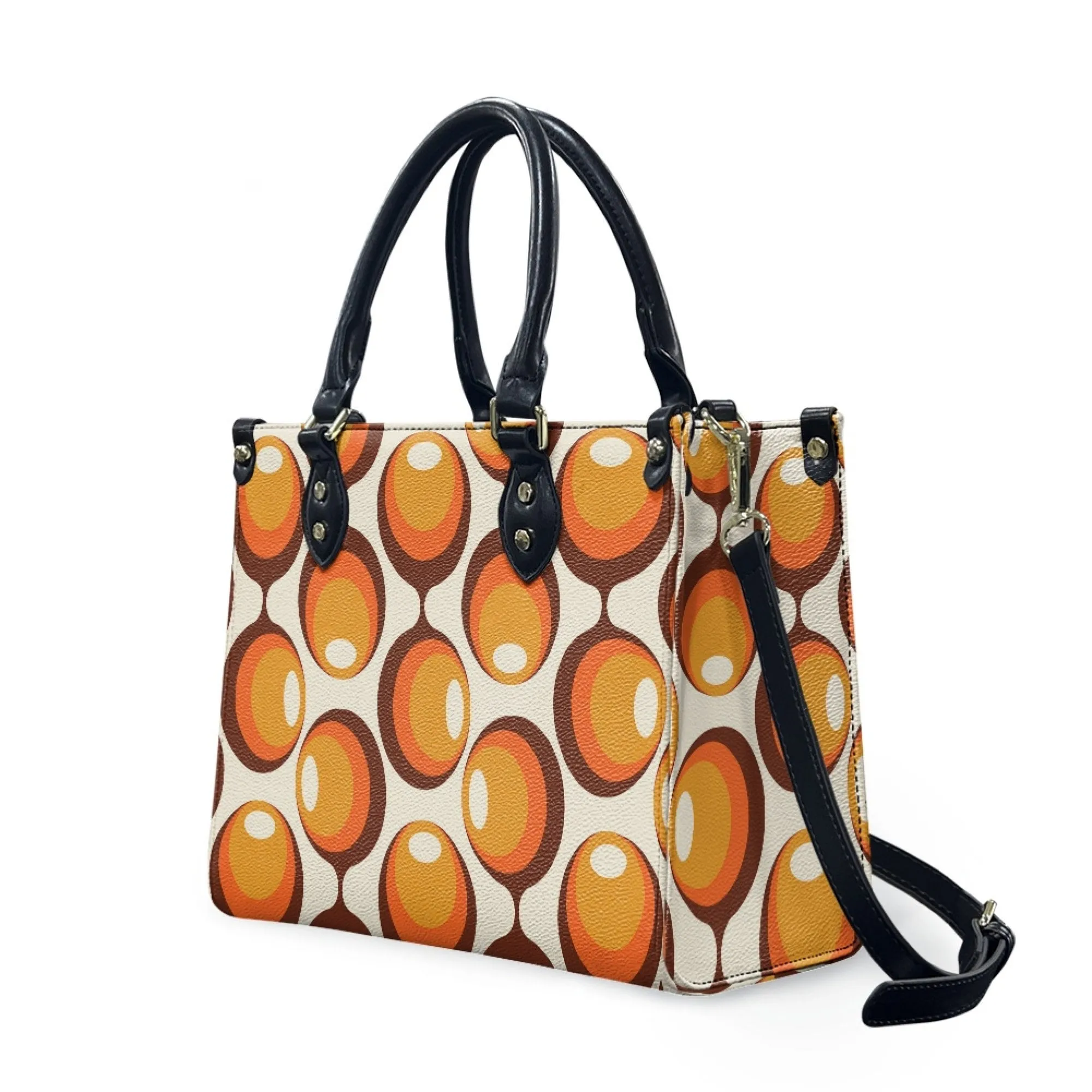 Mid Century Handbag, Mod Purse, Mod 60s handbag, 60s style handbag, Mod orange opt art bag, Space Age Handbag, 60s Purse, Orange Purse