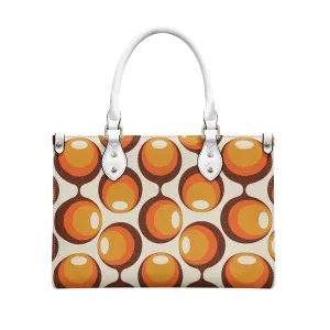 Mid Century Handbag, Mod Purse, Mod 60s handbag, 60s style handbag, Mod orange opt art bag, Space Age Handbag, 60s Purse, Orange Purse