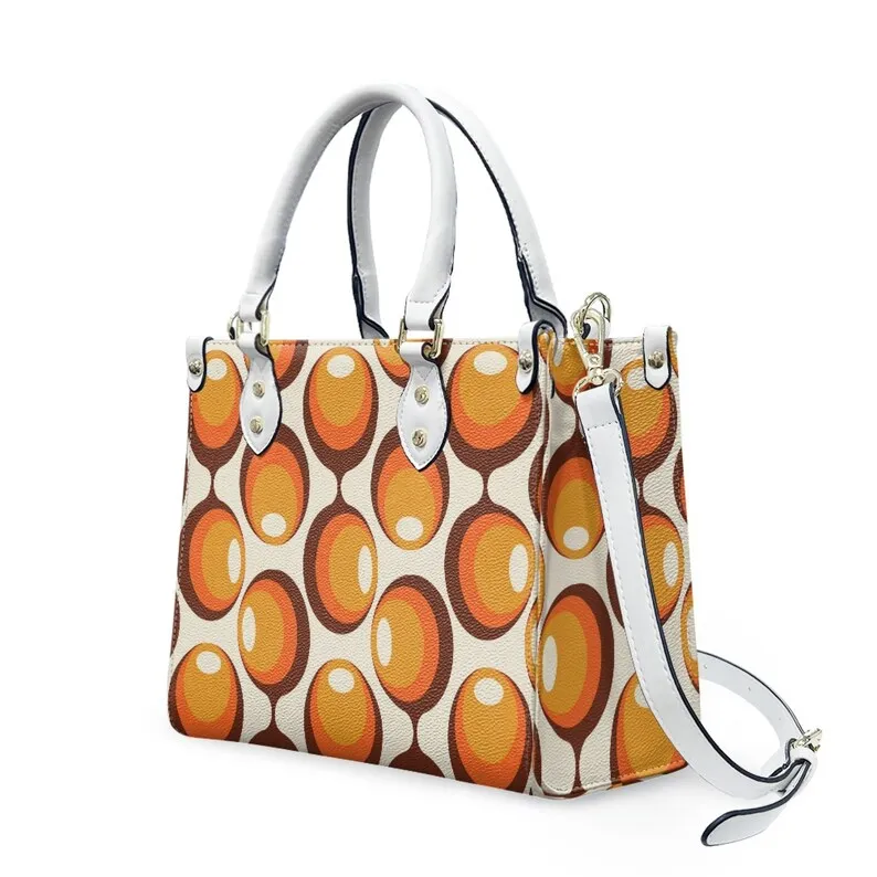 Mid Century Handbag, Mod Purse, Mod 60s handbag, 60s style handbag, Mod orange opt art bag, Space Age Handbag, 60s Purse, Orange Purse