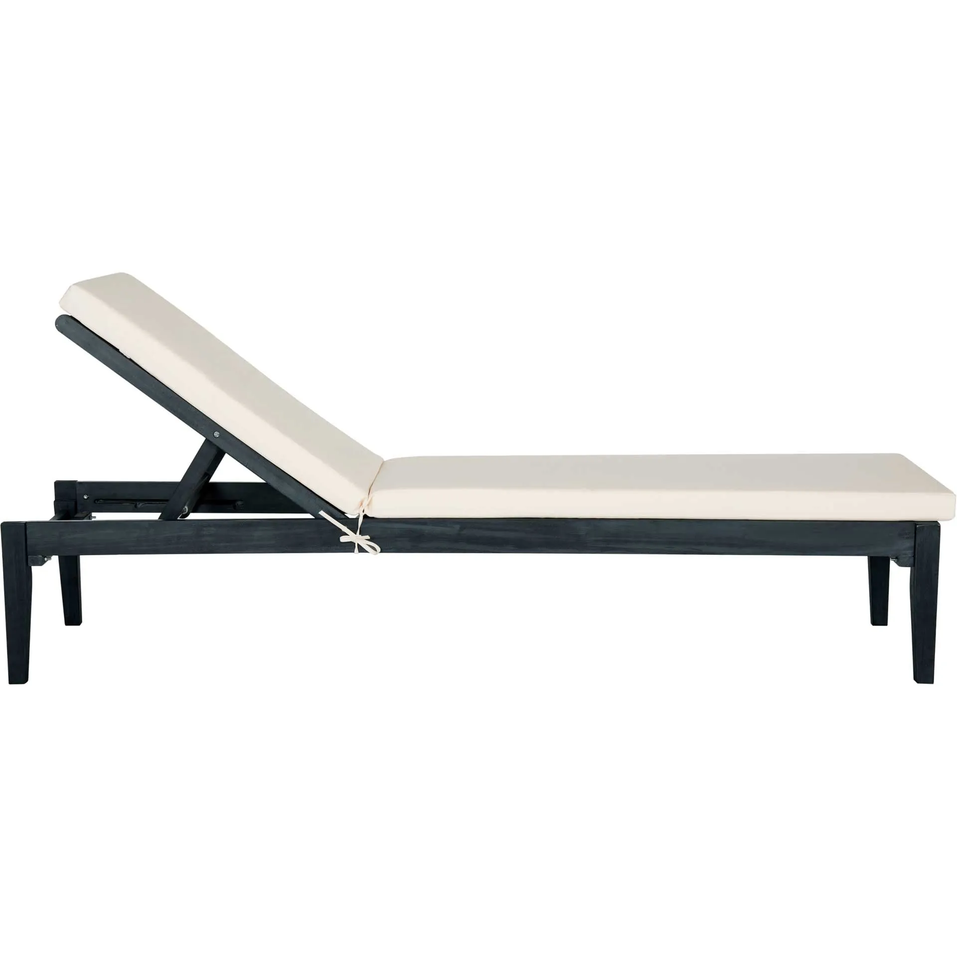 Modern Acacia Sunlounger Dark Slate Gray/Beige