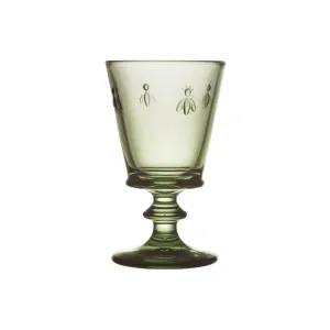 Mosaique Provence Bee Wine Glass Olive Green 240ml